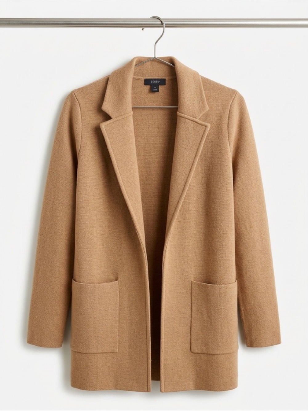 J. Crew Camel Open-Front Blazer Coat